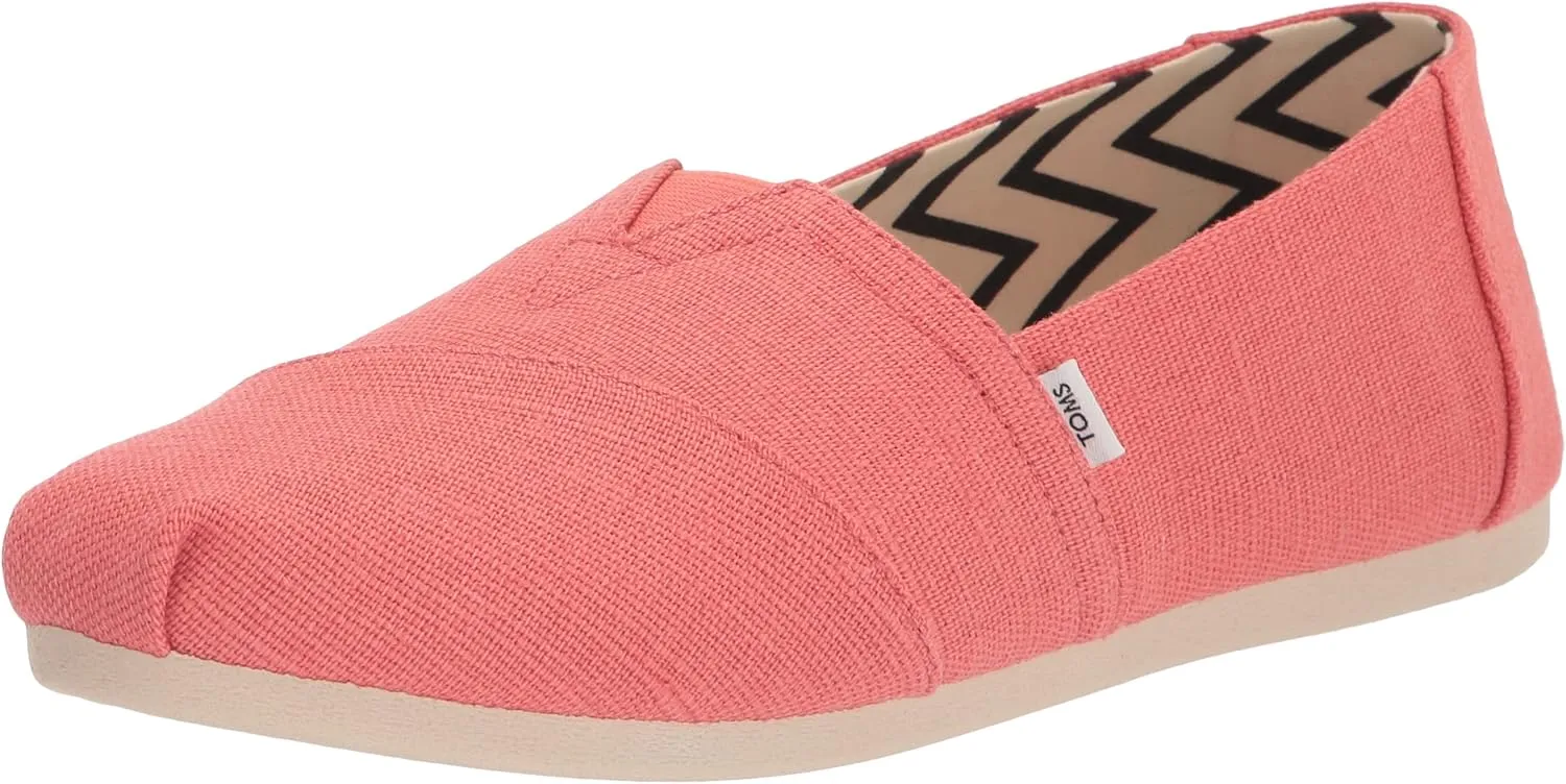 TOMS Women's Alpargata Loafer Flat, Peach, 7.5