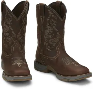 Tony Lama Men Junction 11` Pull on Soft Toe Sqaure toe Work Boot