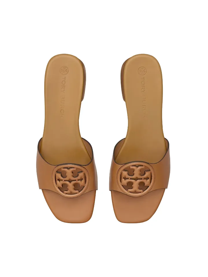 Tory Burch Bombe Miller Slide Calf Leather Caramel Corn/Hornet