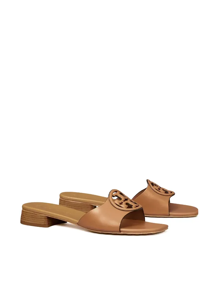 Tory Burch Bombe Miller Slide Calf Leather Caramel Corn/Hornet