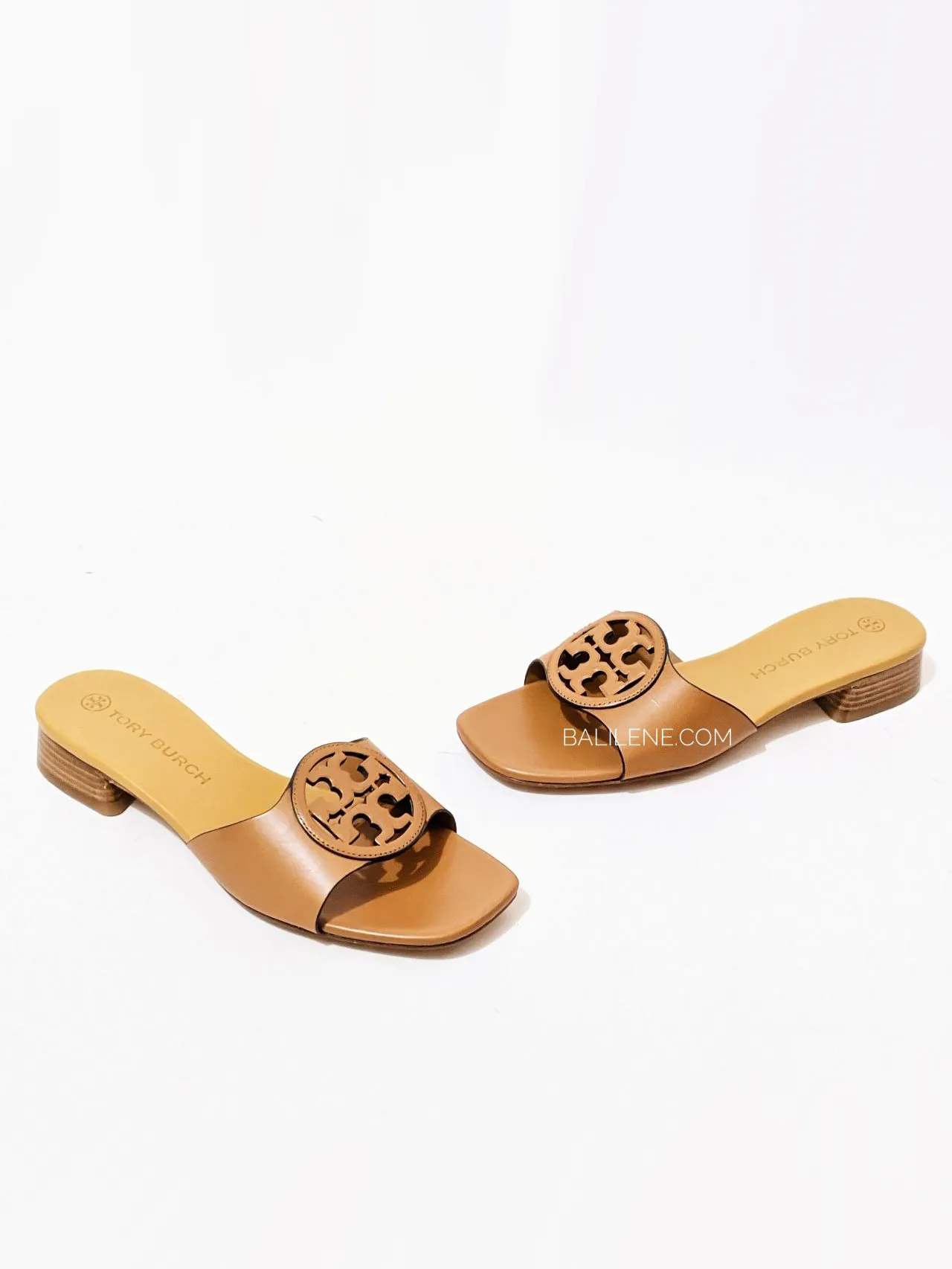 Tory Burch Bombe Miller Slide Calf Leather Caramel Corn/Hornet