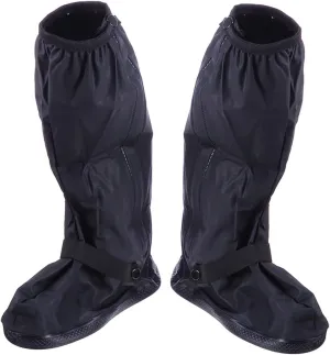 Totority 1Pair Slip High Tube Shoe Covers for Rain Durable Overshoes for Men and Women Elastic Snap Buckle Design XL for Outdoor Activities Wet Conditions