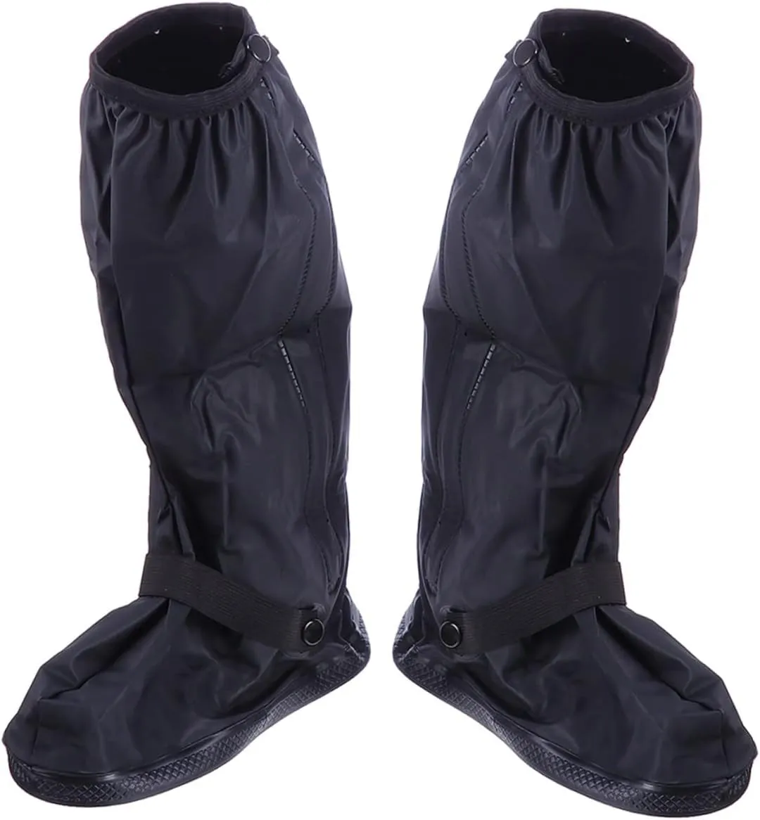 Totority 1Pair Slip High Tube Shoe Covers for Rain Durable Overshoes for Men and Women Elastic Snap Buckle Design XL for Outdoor Activities Wet Conditions