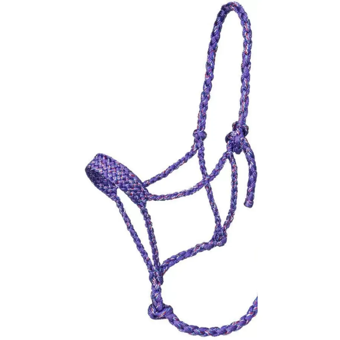 Tough 1 Purple/Multicolored Mule Tape Halter with 10' Lead Rope