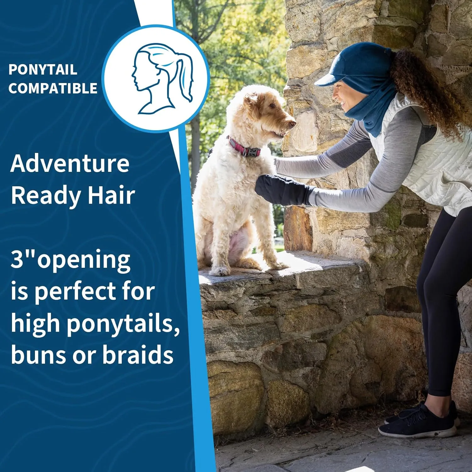TrailHeads Women's Trailblazer Adventure Ponytail Cap and Microfleece Neck Warmer Gift Set