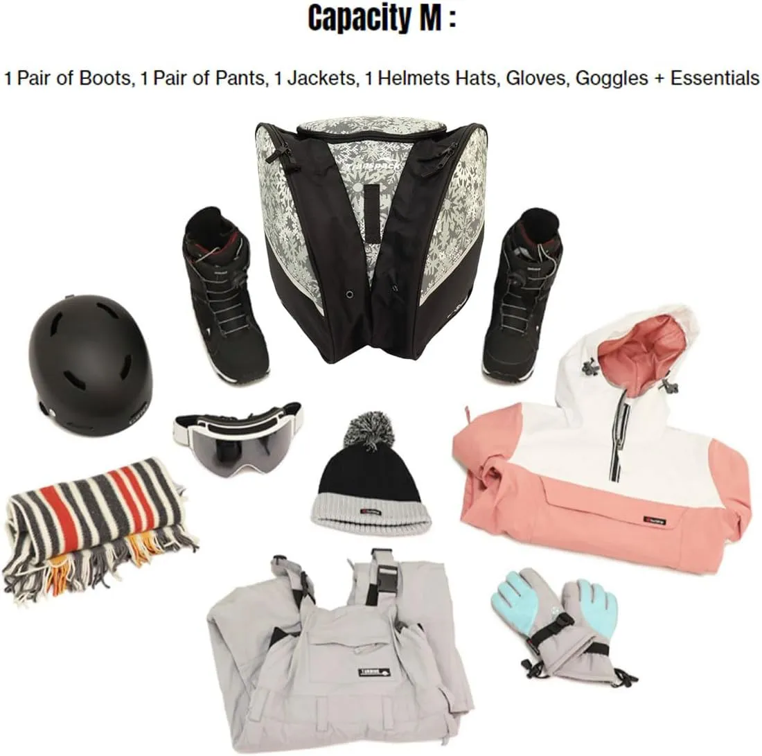 TRANSPACK Edge Junior Water-Resistant 33L Ski/Snowboard Boot Helmet Goggles & Gear Backpack Bag