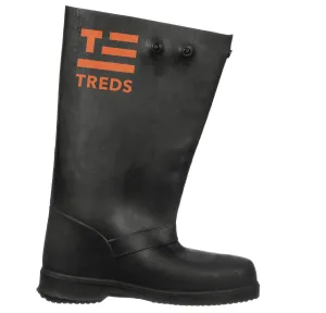 Treds Super Tough 17" Pull-On Stretch Rubber Overboots for Rain, Slush, Snow and Construction, Size XX-Large, Black