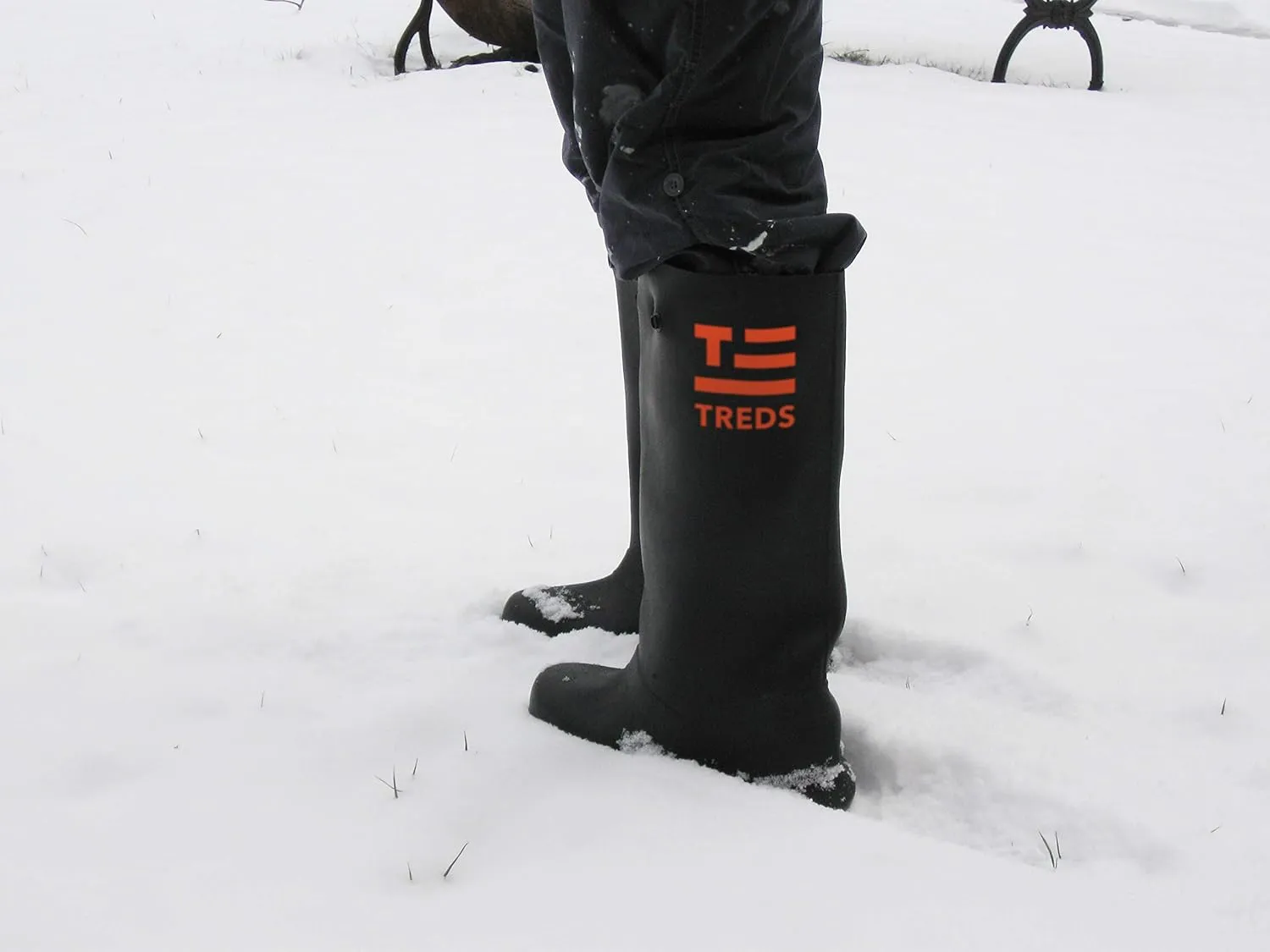 Treds Super Tough 17" Pull-On Stretch Rubber Overboots for Rain, Slush, Snow and Construction, Size XX-Large, Black