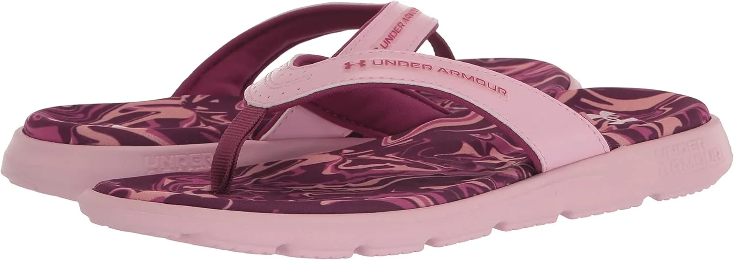 Under Armour Girls' Ignite Marbella Graphic Flip-Flop