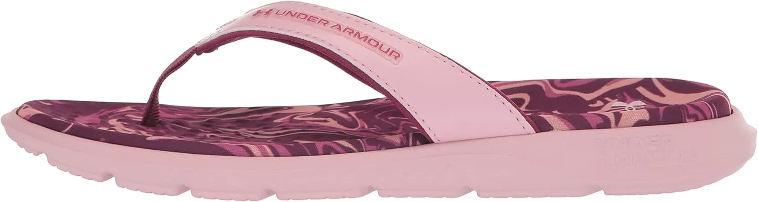 Under Armour Girls' Ignite Marbella Graphic Flip-Flop
