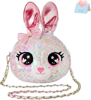 Unicorn Purse Pops Sequin Unicorn Toys Plush Animal Shaped Purse, Kids Fashion Handbags