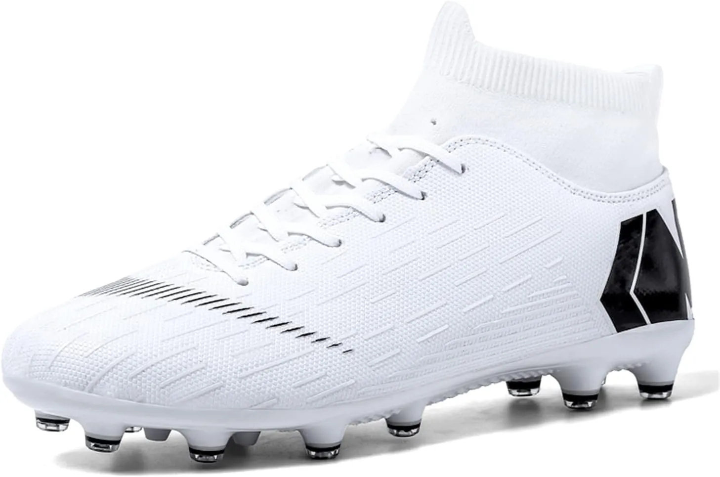 Unisex soccer sneakers are light, breathable, non-slip and shock-absorbing, and The youth high-top indoor lawn training hard bottom TF/AG.