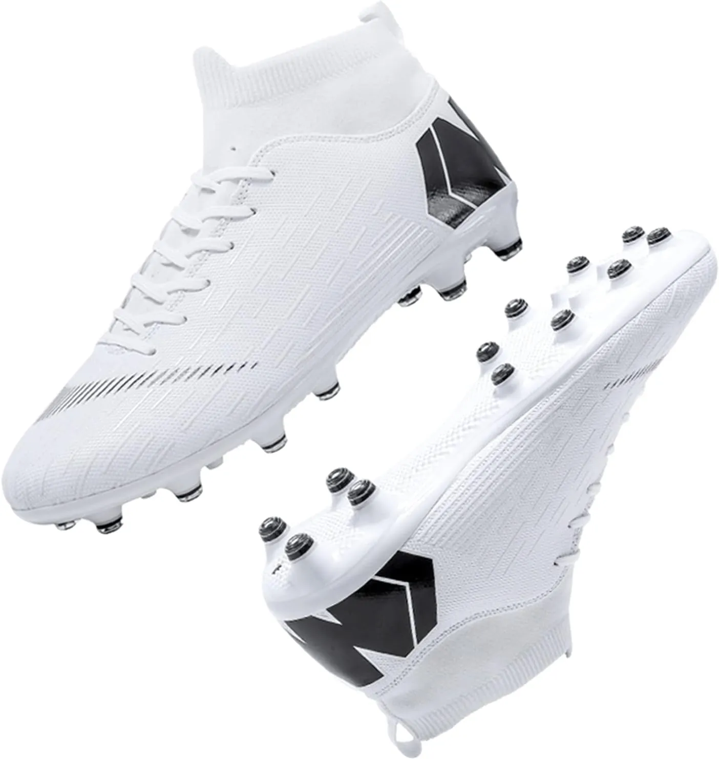 Unisex soccer sneakers are light, breathable, non-slip and shock-absorbing, and The youth high-top indoor lawn training hard bottom TF/AG.