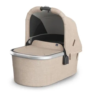 UPPAbaby Bassinet V3 - Compatible with Vista, Cruz, Ridge Strollers - Overnight Sleep Solution - Mattress, Sheet and Bug Shield Included - Declan (Oat Mélange/Silver Frame)