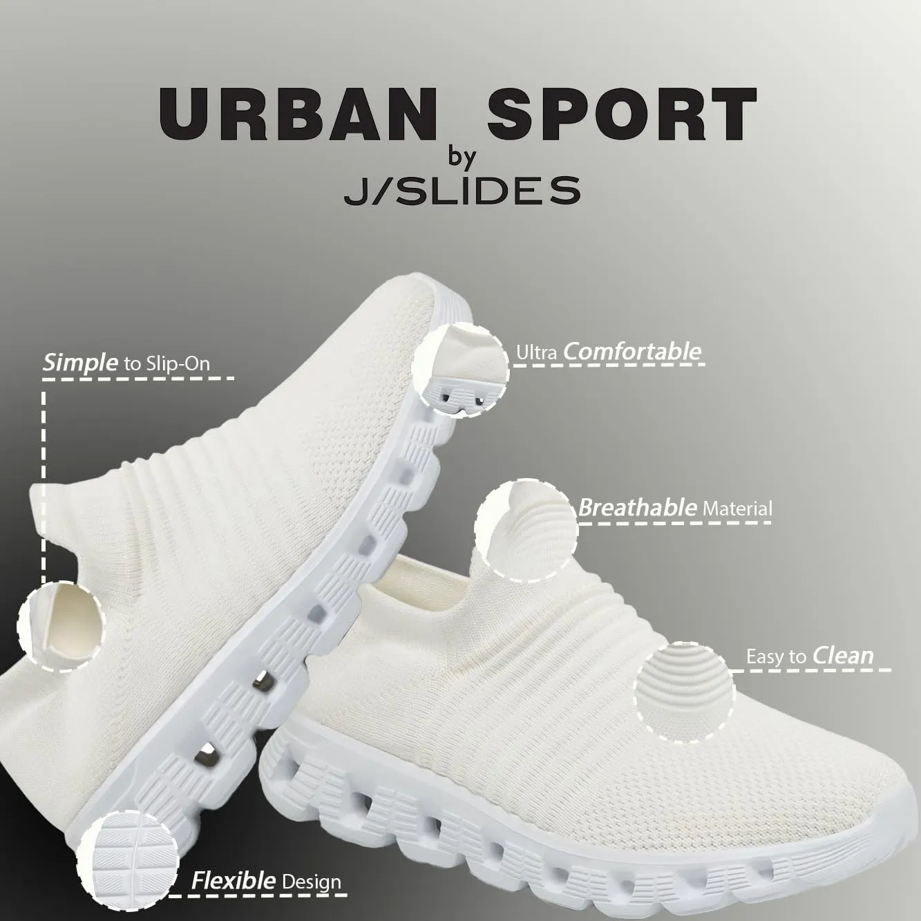 Urban Sport CEC-Cora Women’s Walking Sneaker | Slip-On Walking Shoes for Women | Ultra-Comfortable & Light