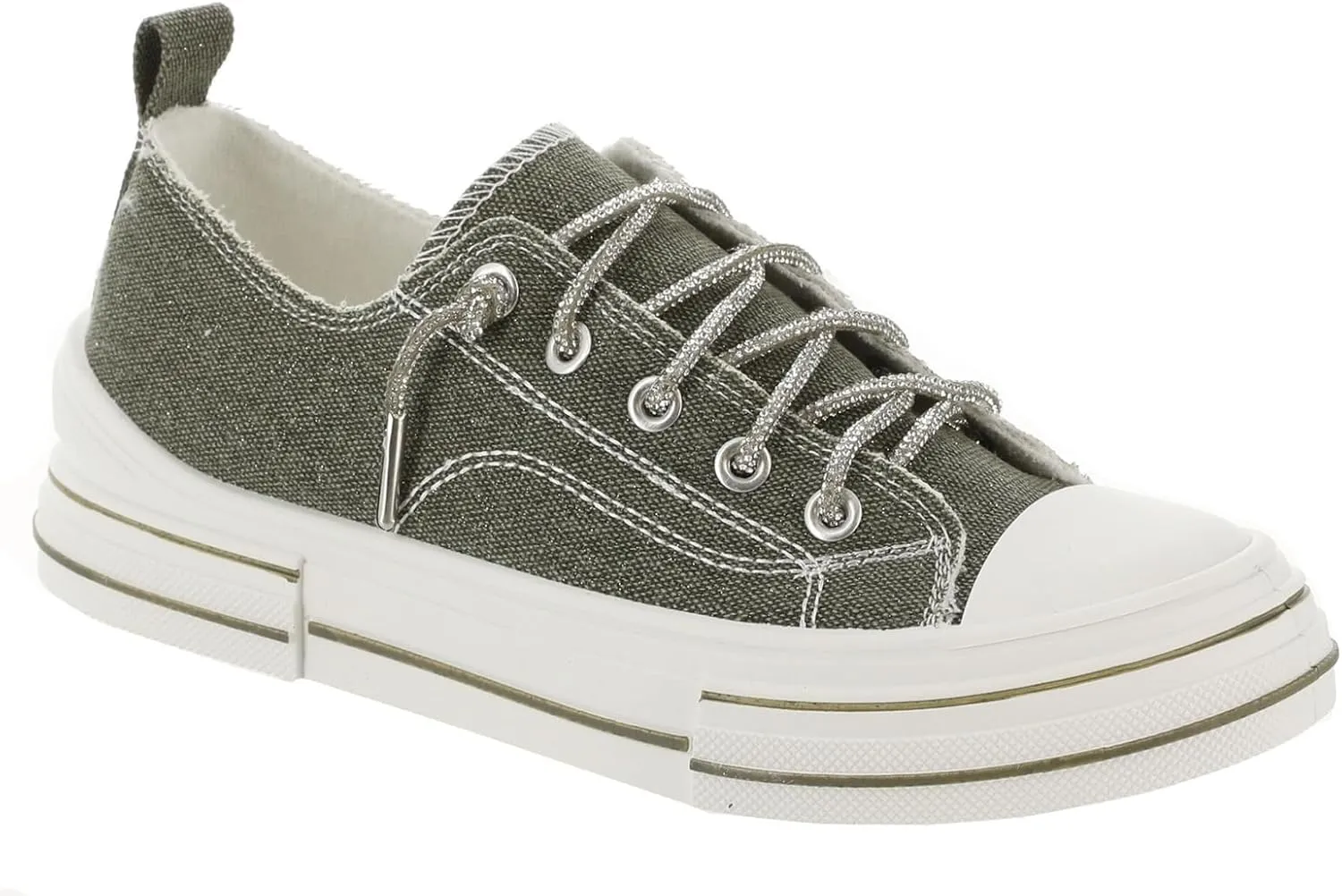 Very G Womens Aman Lace Up Canvas Sneaker