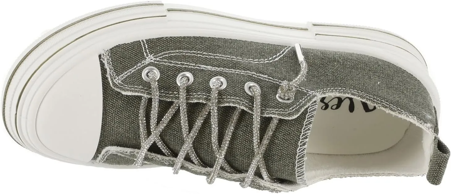 Very G Womens Aman Lace Up Canvas Sneaker