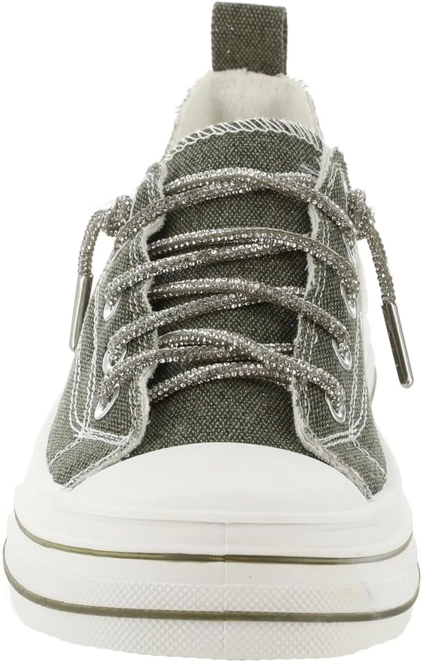Very G Womens Aman Lace Up Canvas Sneaker