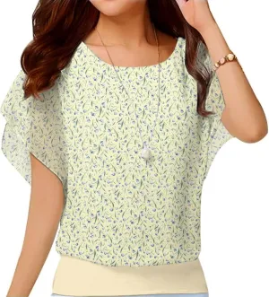 VIISHOW Women's Summer Loose Casual Short Sleeve Chiffon Top T-Shirt Blouse