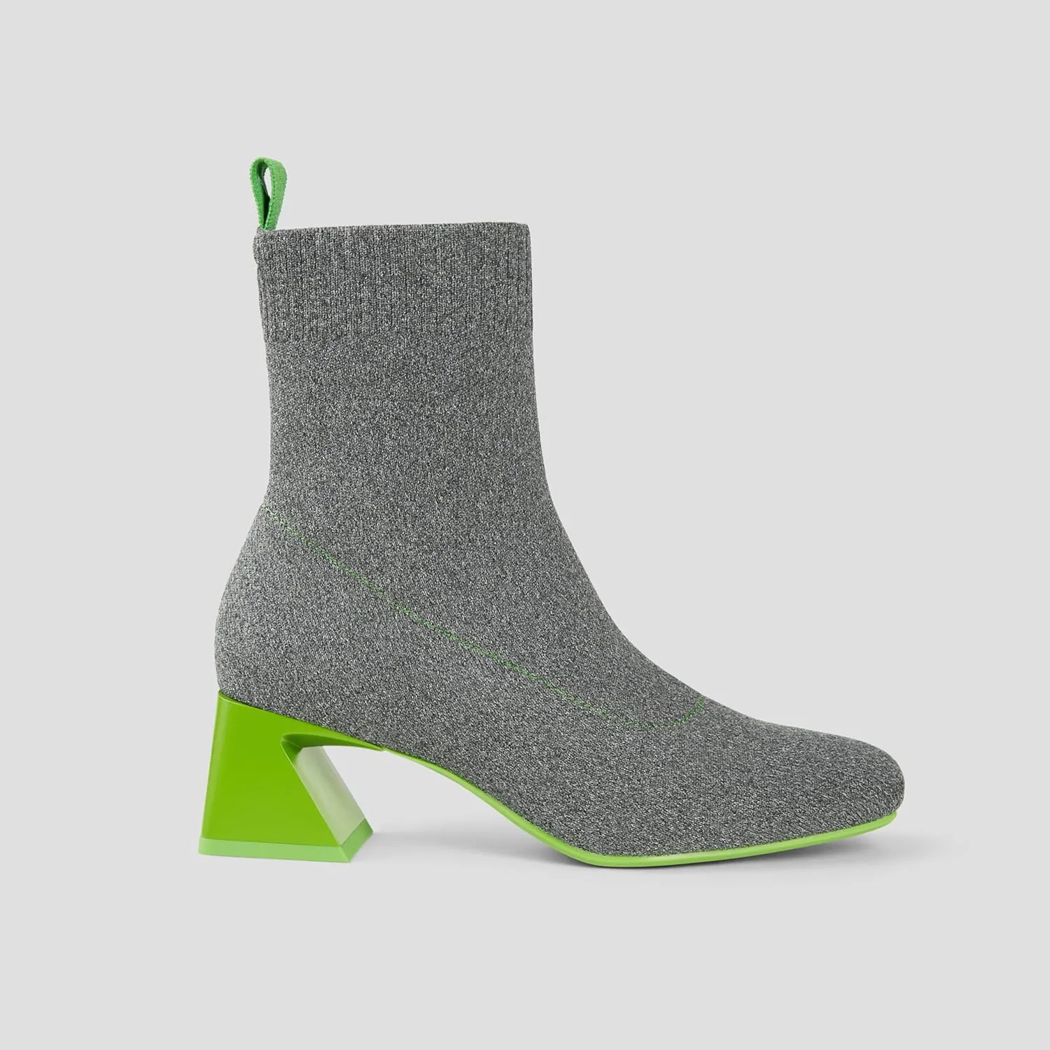 VIVAIA Regina Pro Women's High Heels Ankle Boots Slip on Square Toe Ankle Booties 2.2'' Mid-High Chunky Heel Booties Lady Dress Short Winter Fall Boots