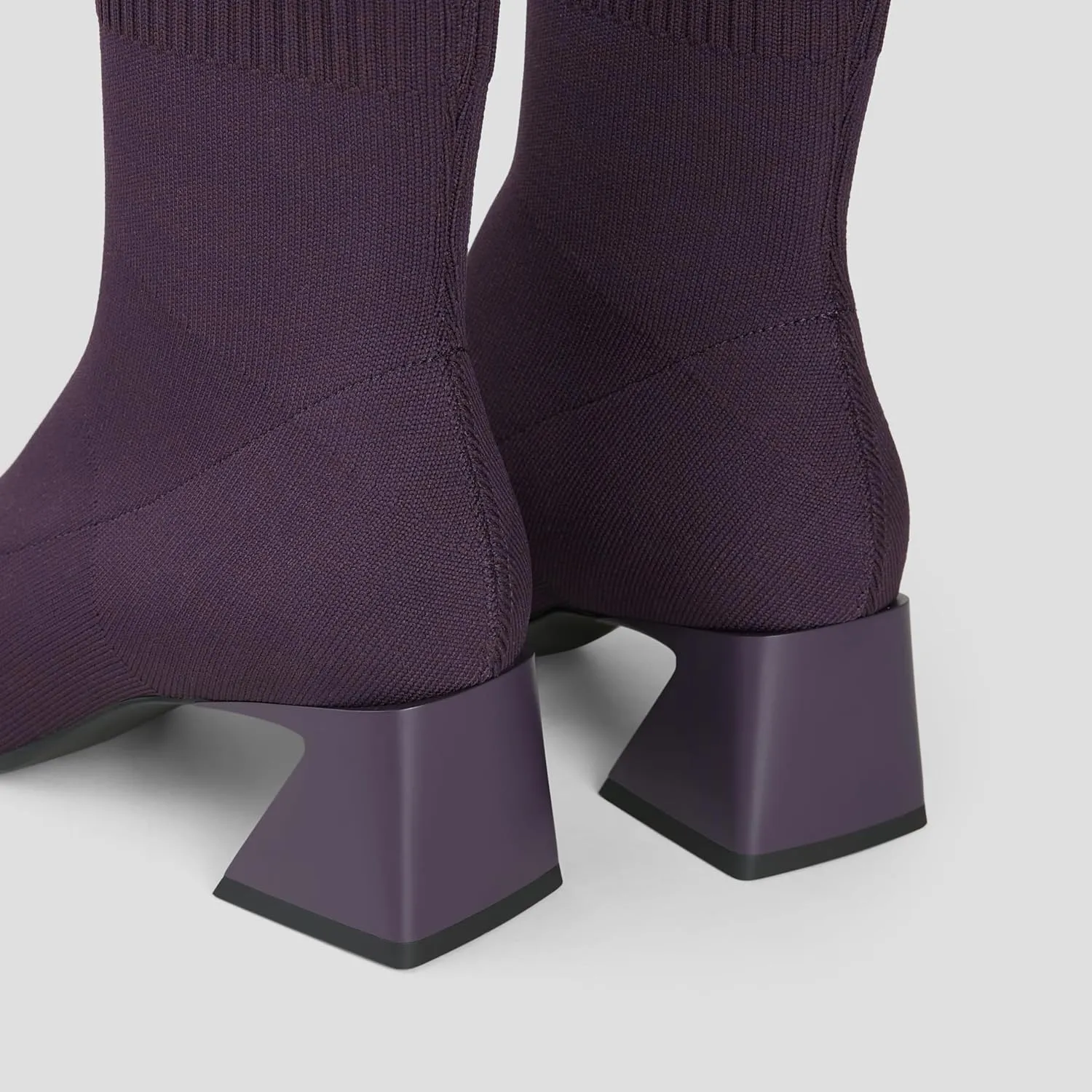 VIVAIA Regina Pro Women's High Heels Ankle Boots Slip on Square Toe Ankle Booties 2.2'' Mid-High Chunky Heel Booties Lady Dress Short Winter Fall Boots