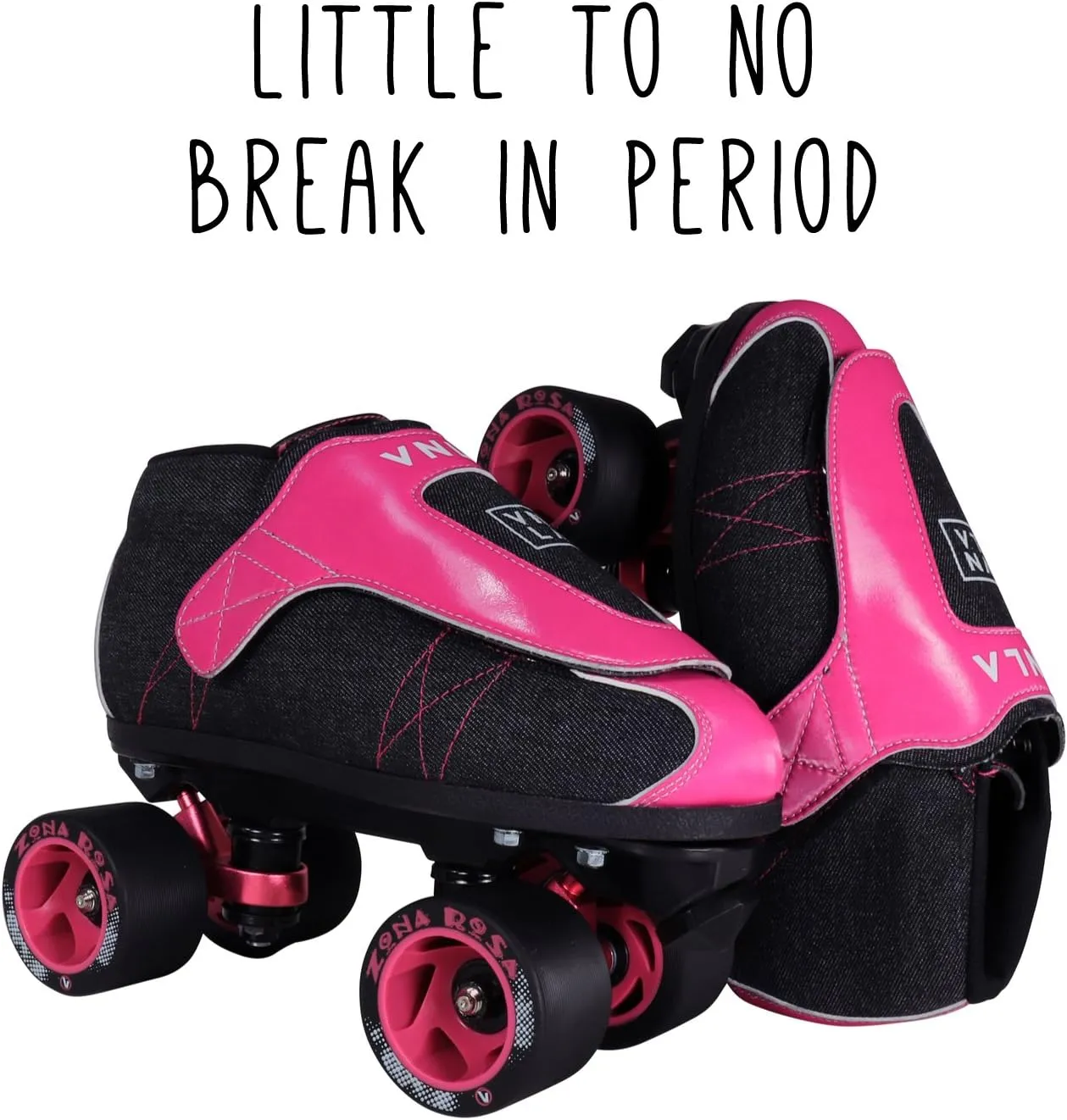 VNLA Junior Zona Rosa Jam Skates for Men and Women - Indoor Unisex Roller Skates for Tricks and Jam Skating