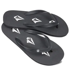 Volcom Men's Rocker 2 Stoney Black Flip-Flop Sandals (STY)