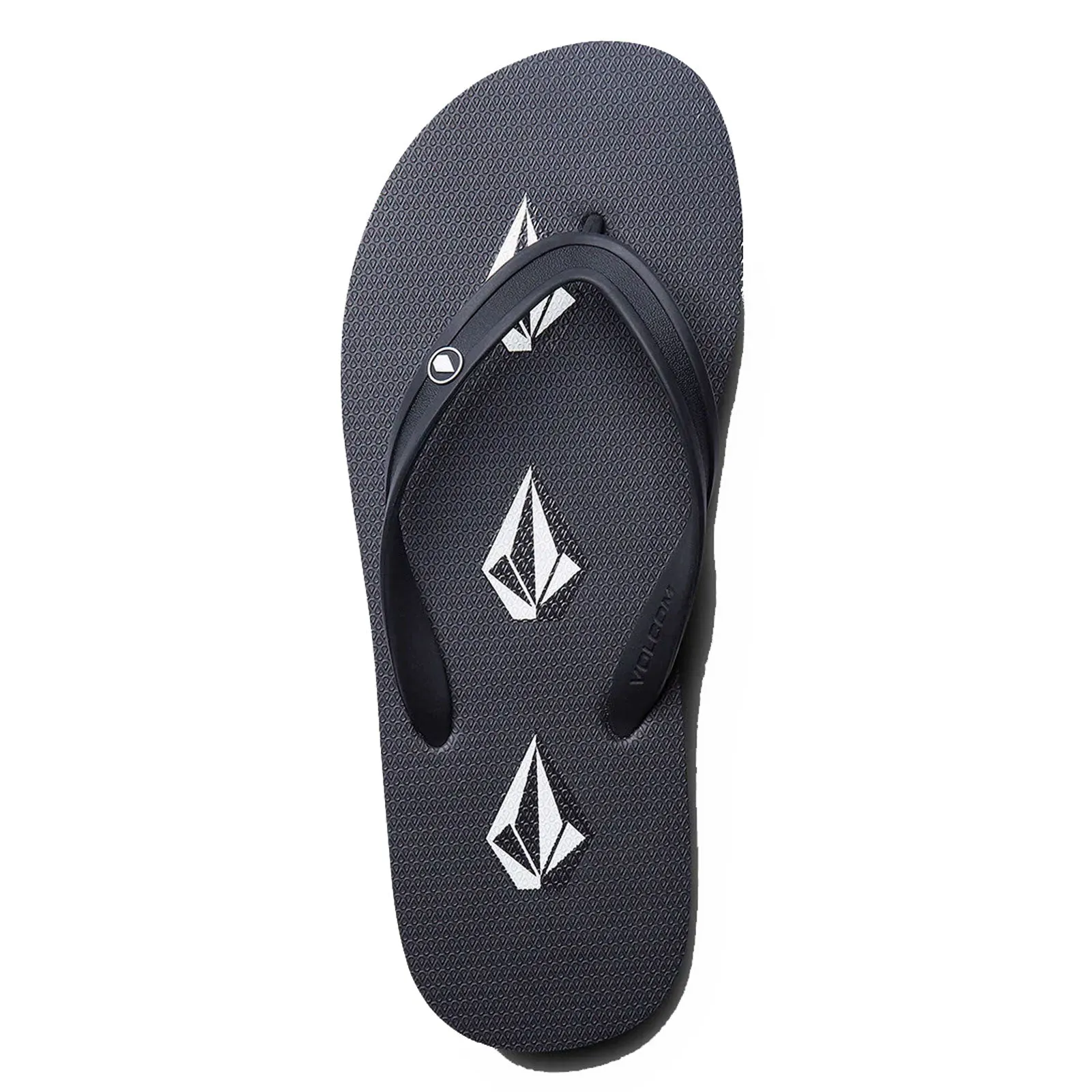Volcom Men's Rocker 2 Stoney Black Flip-Flop Sandals (STY)