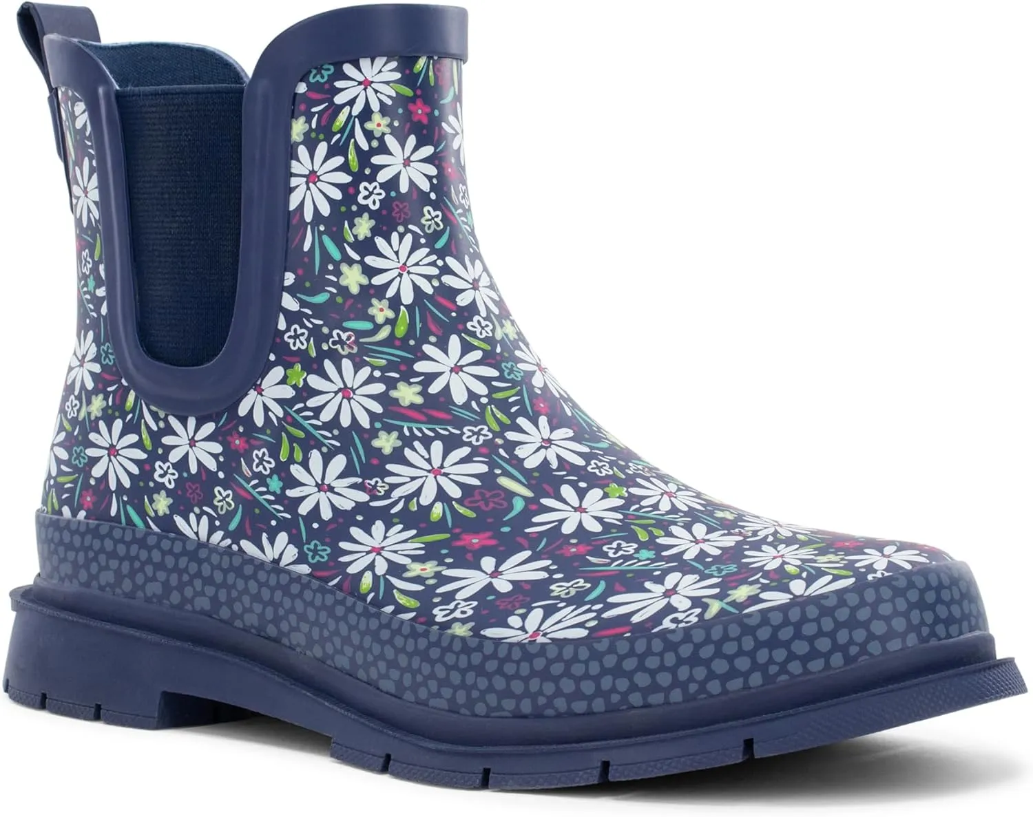 Western Chief Women's Waterproof Chelsea Ankle Rain Boot with Elastic Gore and Rubber Lug Outsole – Stylish and Functional for Rainy Days