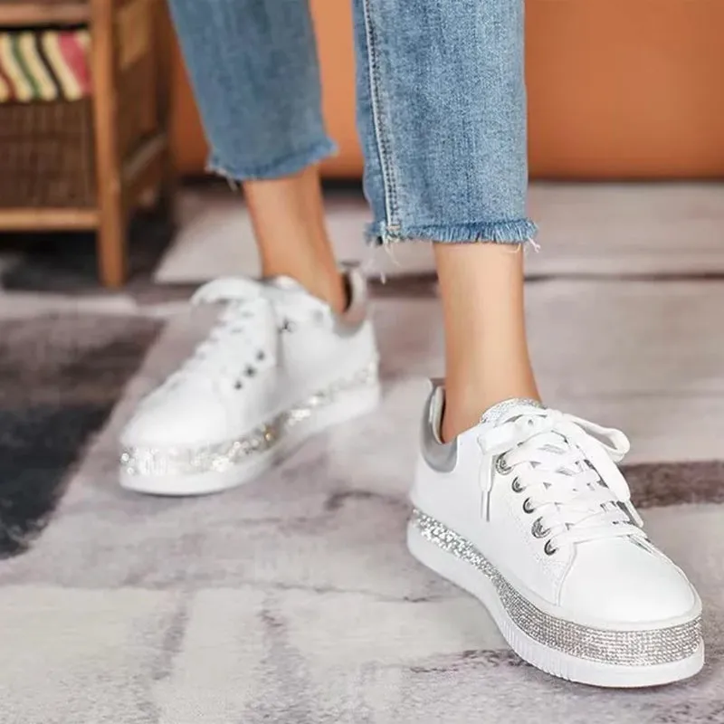 White Crystal Sneakers