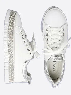 White Crystal Sneakers