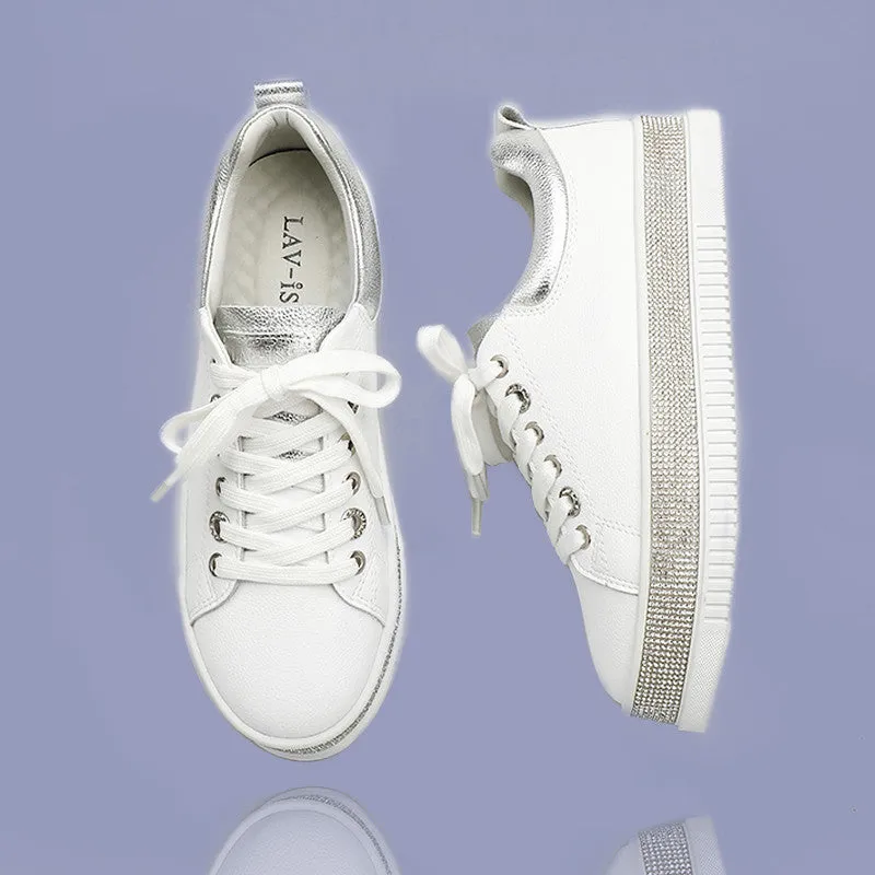 White Crystal Sneakers
