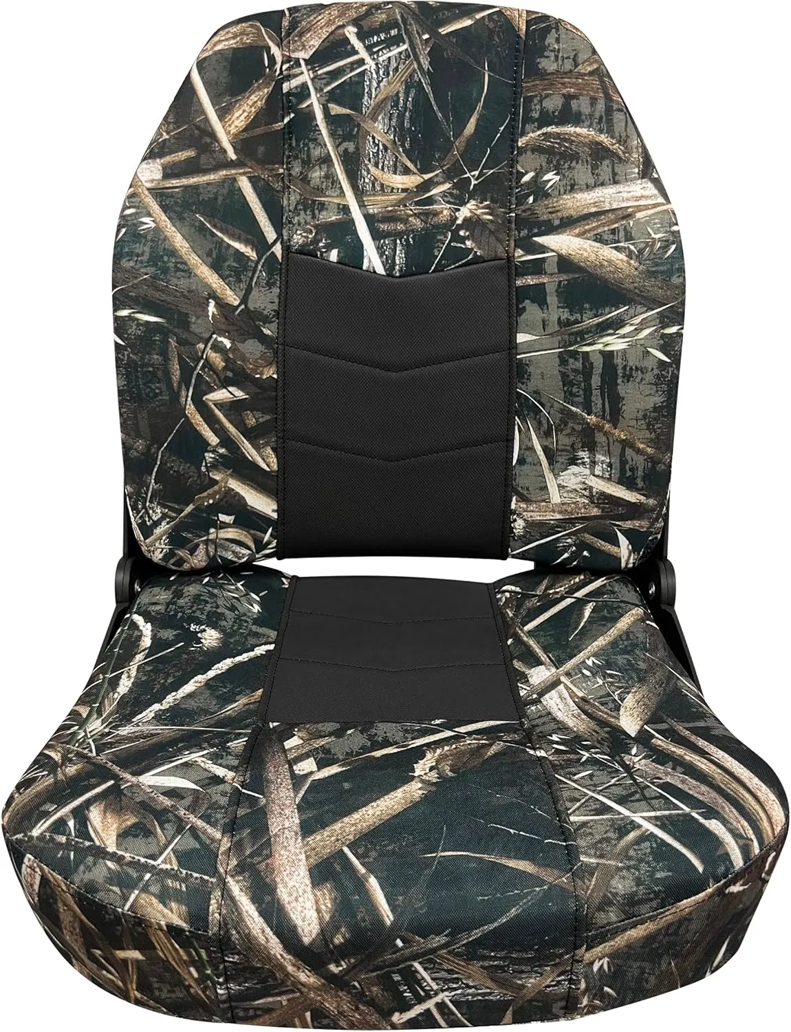 Wise 3340-1785 Quantum Series Fold Down Fishing Boat Seat, Max 5 Camo/Jazz Black