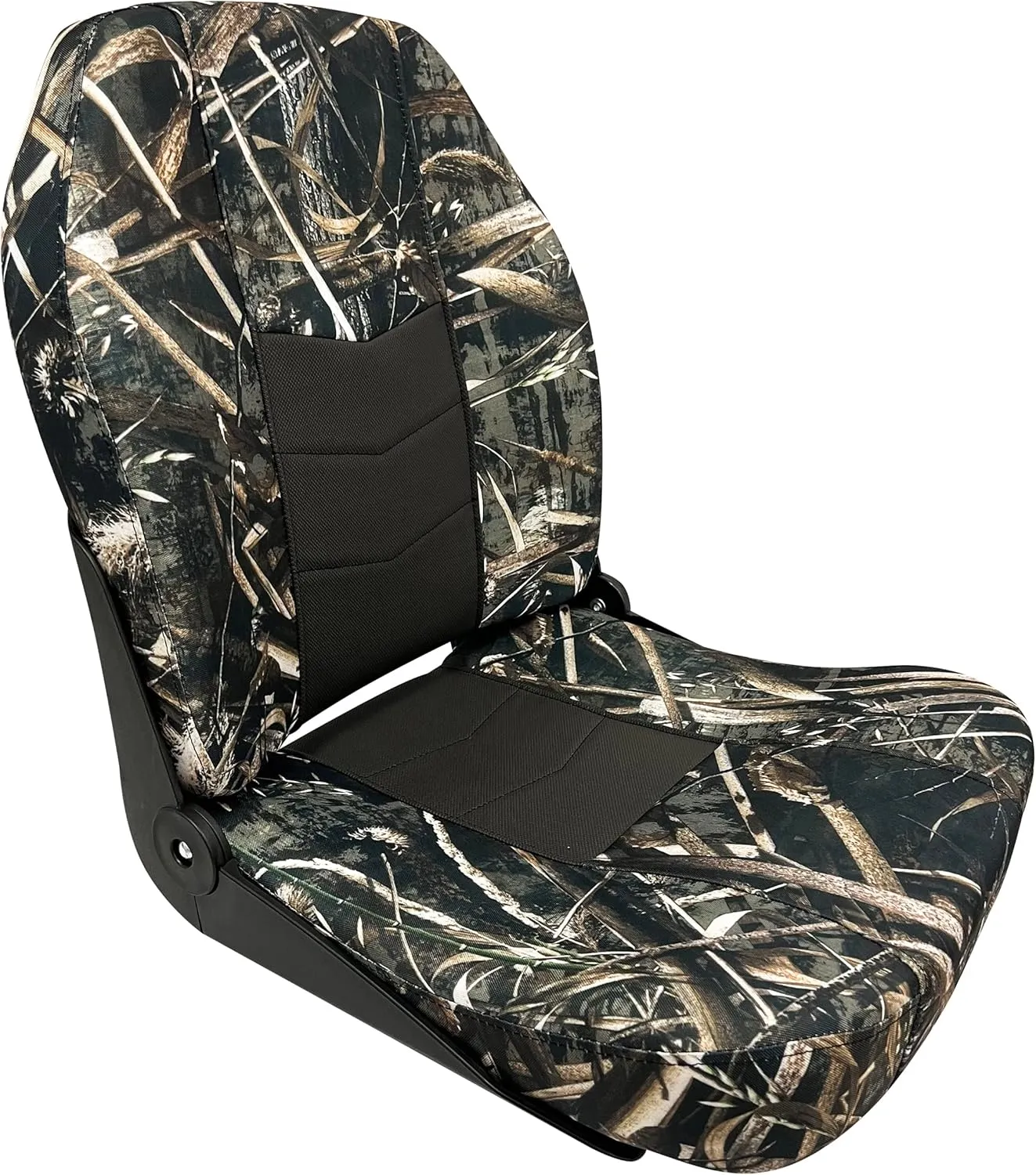 Wise 3340-1785 Quantum Series Fold Down Fishing Boat Seat, Max 5 Camo/Jazz Black