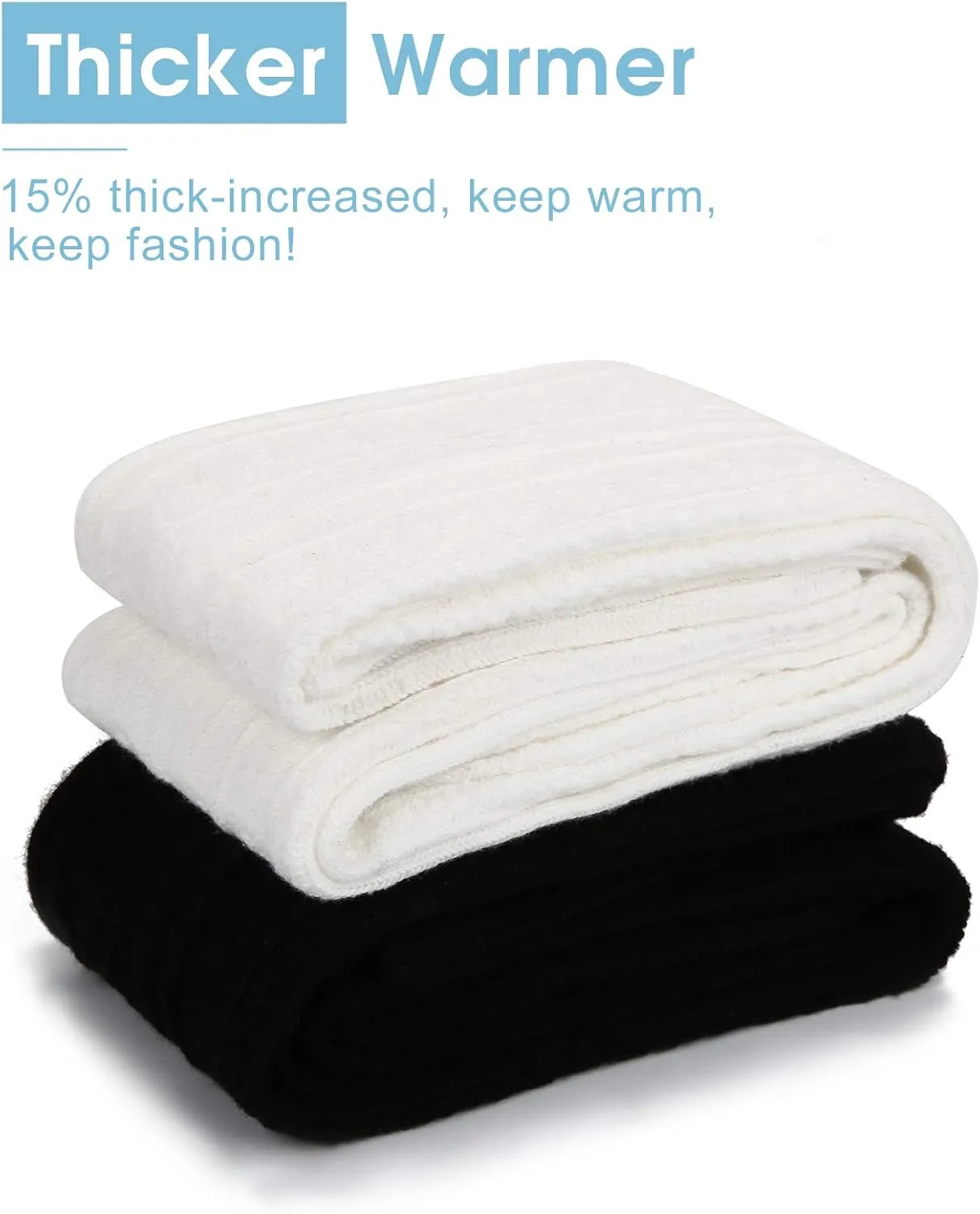 Women Thigh High Socks Extra Long Cotton Knit Warm Thick Tall Long Boot Stockings Leg Warmers
