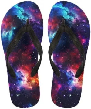 Women Tie-Dye Flip Flop Sandal, Hawaii Graffiti Soft Comfort Fit Slippers for Summer Unisex Outdoor Shower Slippers