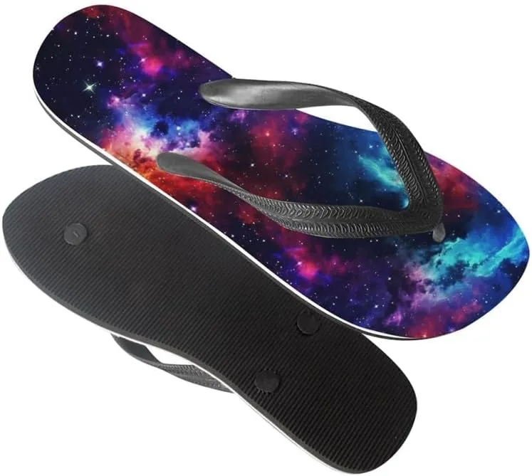 Women Tie-Dye Flip Flop Sandal, Hawaii Graffiti Soft Comfort Fit Slippers for Summer Unisex Outdoor Shower Slippers