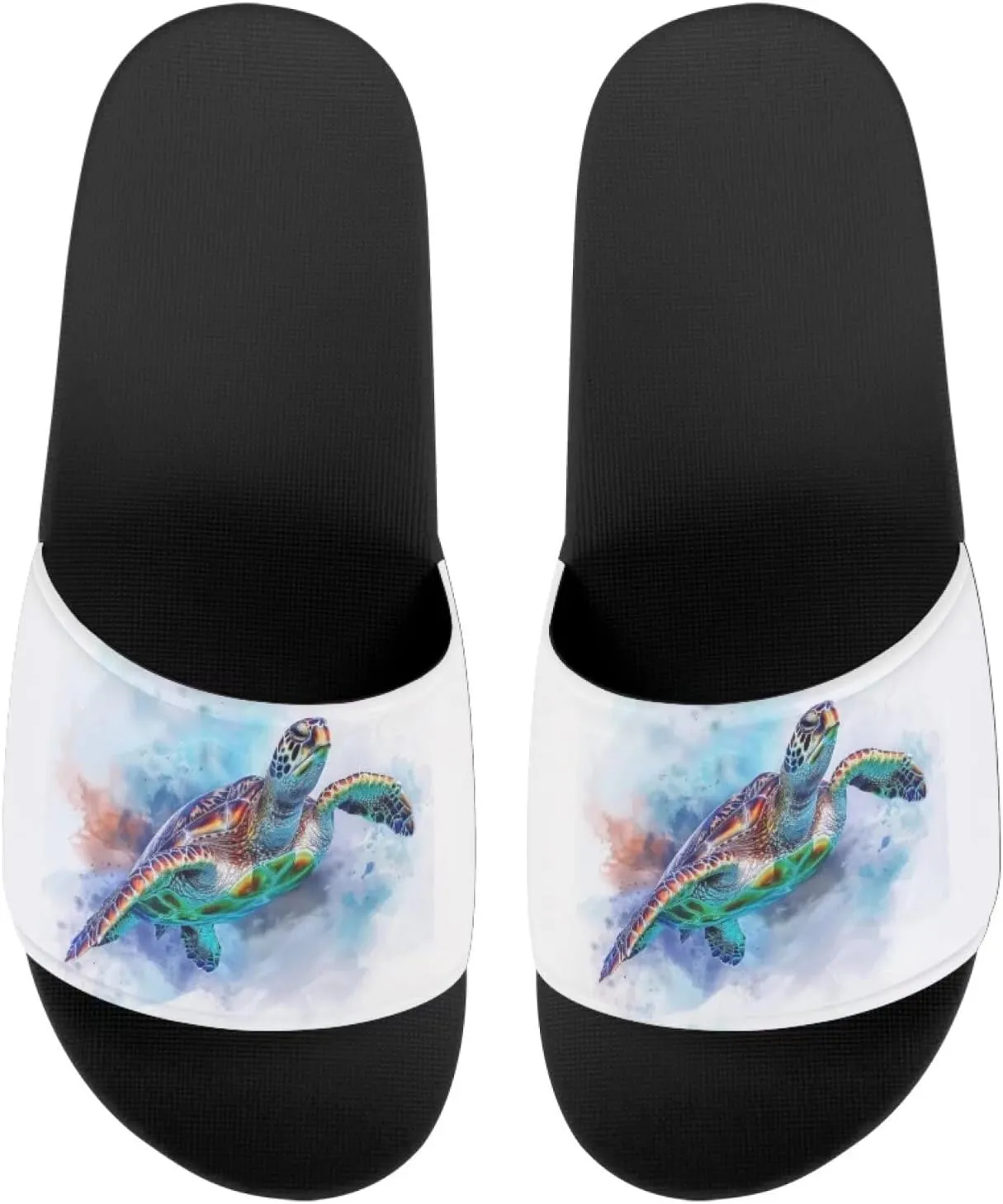 Womens Animal Printed Flat Sandals Non Slip Slide Sandals Shower Slippers Unisex Cute Summer Slide Slippers