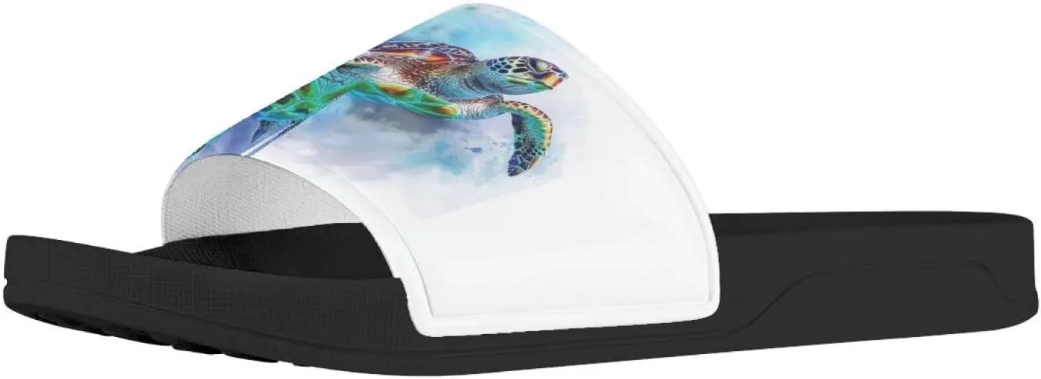 Womens Animal Printed Flat Sandals Non Slip Slide Sandals Shower Slippers Unisex Cute Summer Slide Slippers