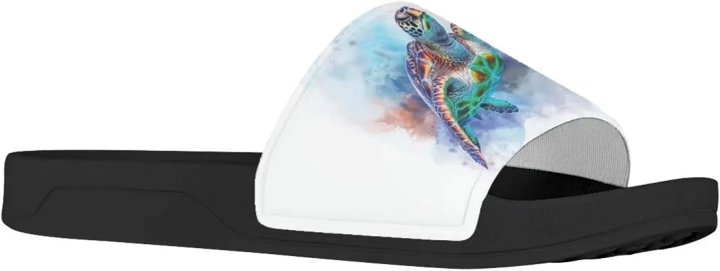 Womens Animal Printed Flat Sandals Non Slip Slide Sandals Shower Slippers Unisex Cute Summer Slide Slippers