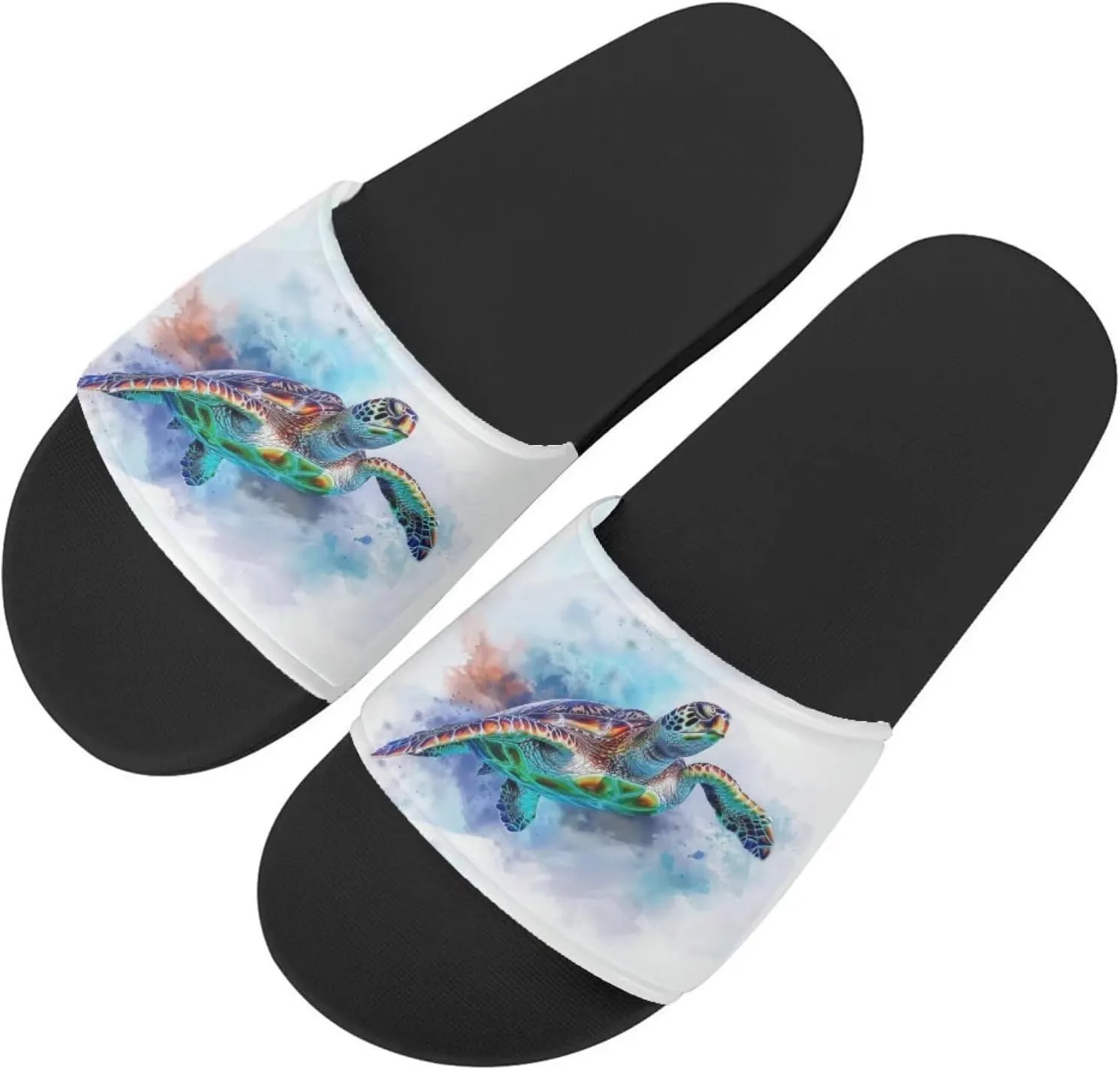 Womens Animal Printed Flat Sandals Non Slip Slide Sandals Shower Slippers Unisex Cute Summer Slide Slippers