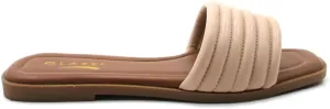 Women's Braided Detail Open Toe Flat Slide Sandals Marie-3