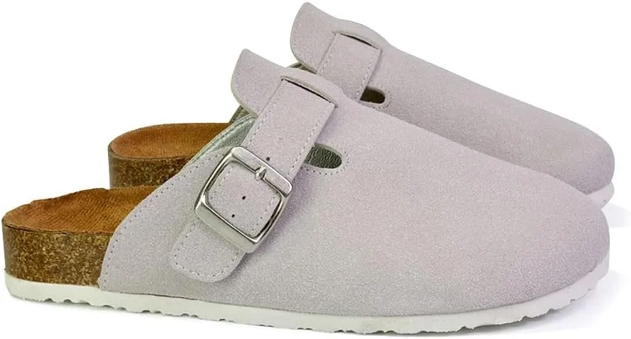 Womens Clogs Slider Ladies Casual Slip On Mule Flat Footbed Soft Cork Round Close Toe Shoes Size 3-8
