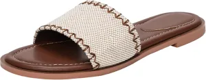 Women's Comfort Slide Sandals Fashion Summer Leather Flat Sandals