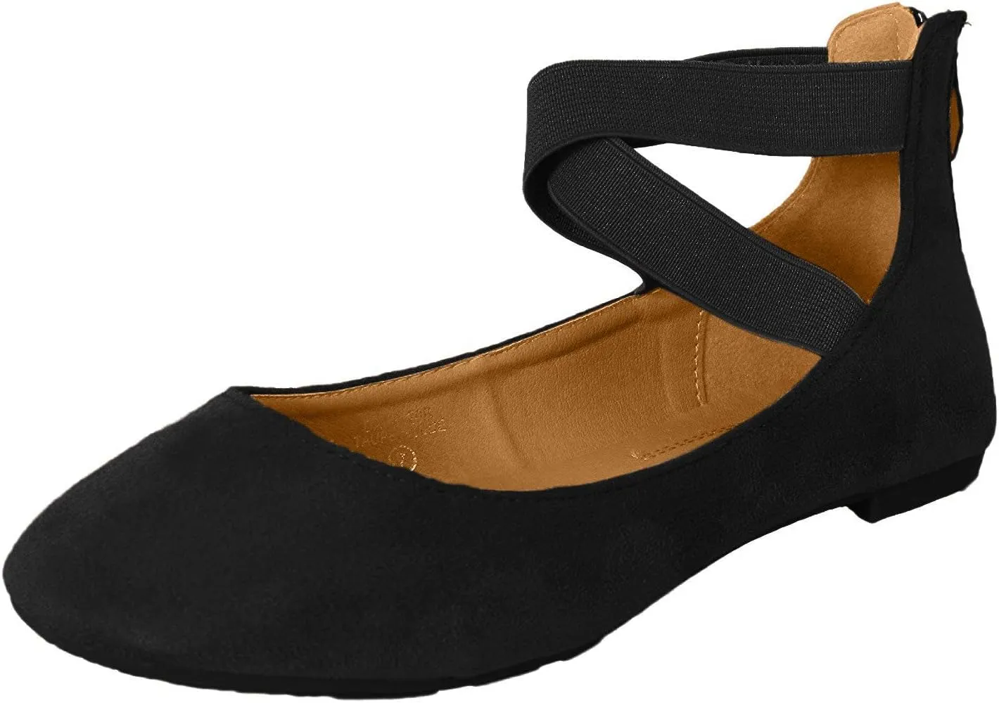 Womens Dana Closed Toe Ankle Strap Slide Flats