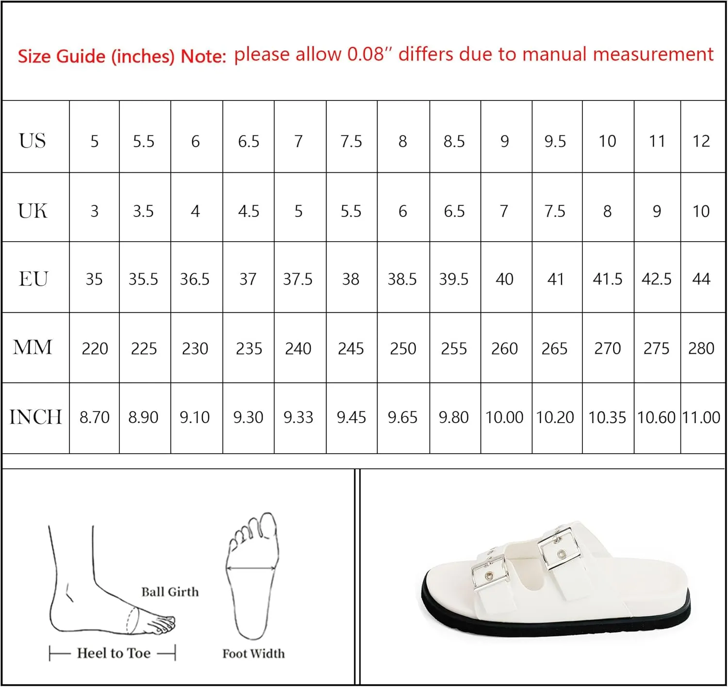 Womens Flat Slide Sandals Double Buckle Adjustable Flat Sandals Slip On Platform Sandals Open Toe Summer Sandals