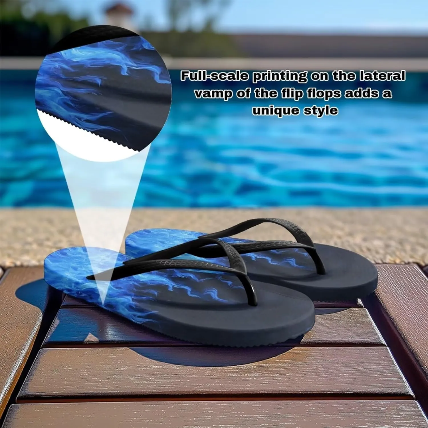 Women's Flip-Flops Colorful Patterns Slippers Women's Casual Sandals Indoor Outdoor