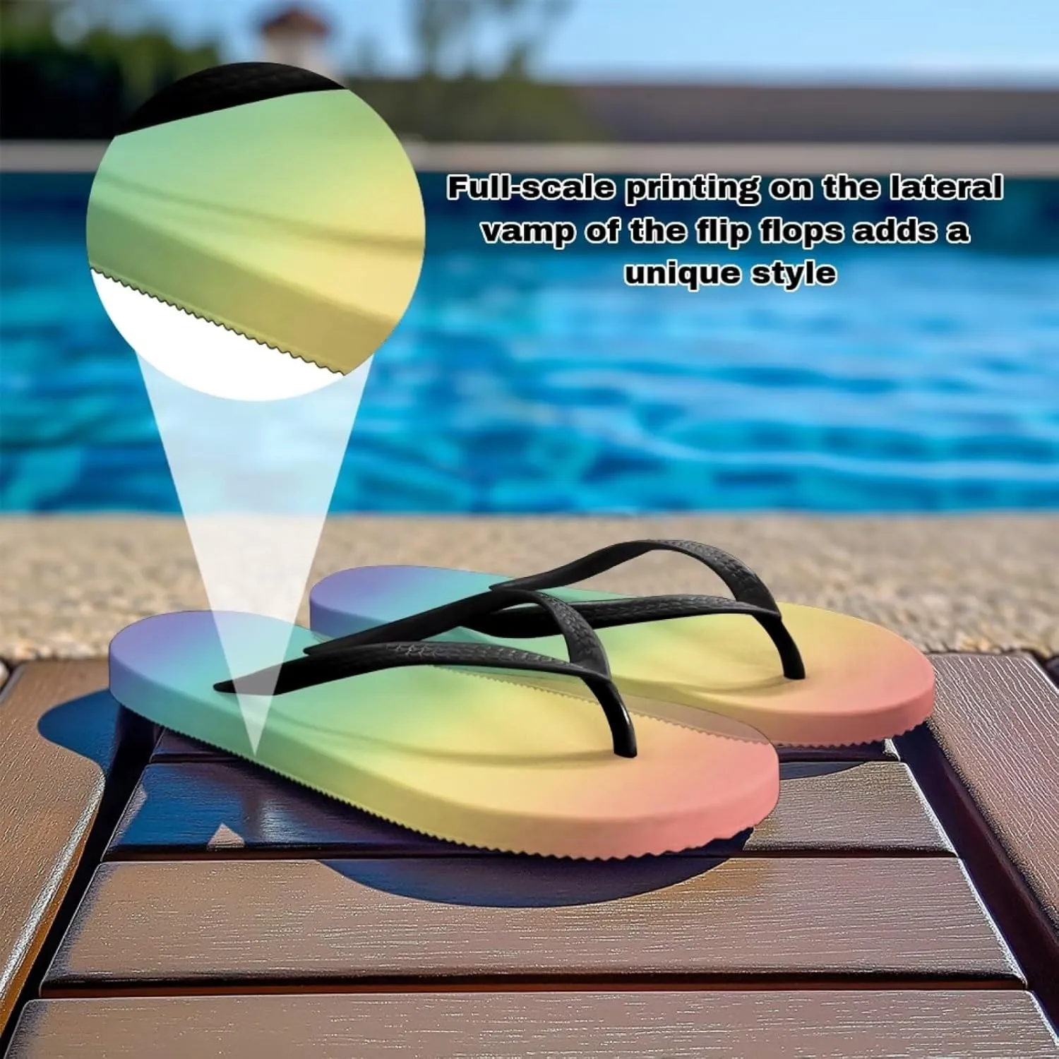 Women's Flip-Flops Colorful Patterns Slippers Women's Casual Sandals Indoor Outdoor