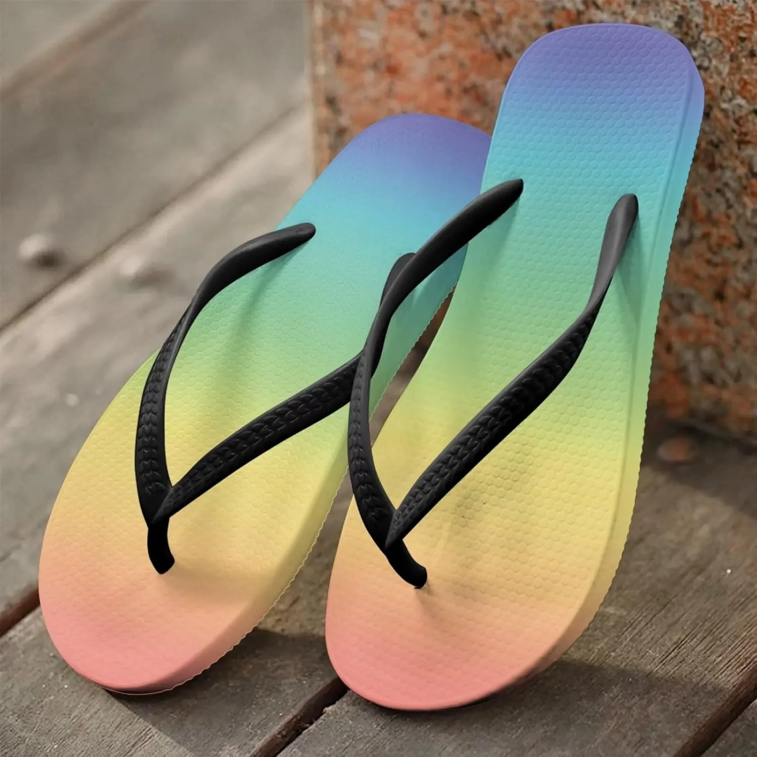 Women's Flip-Flops Colorful Patterns Slippers Women's Casual Sandals Indoor Outdoor