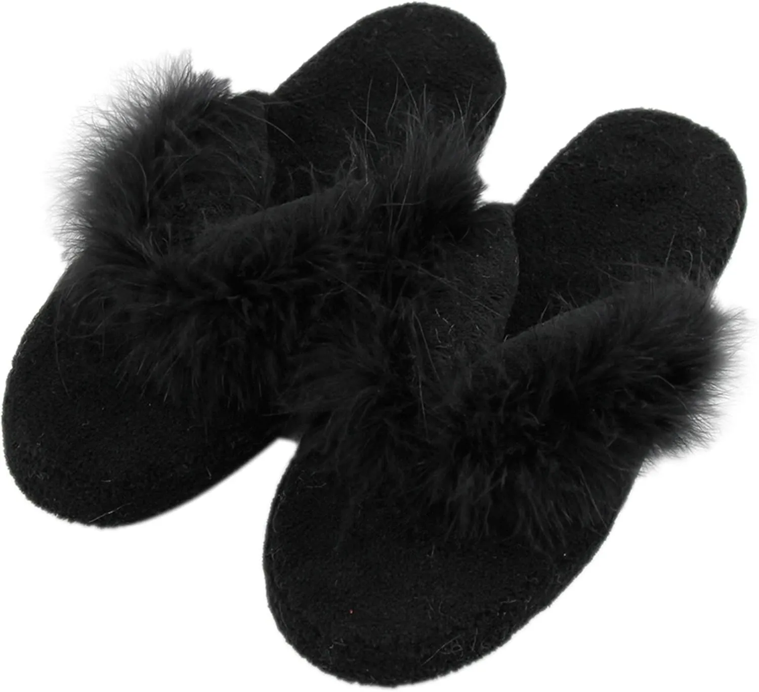 Women's Girls Soft Fluffy Indoor House Flip-Flops Non-Slip SPA Thong Slippers